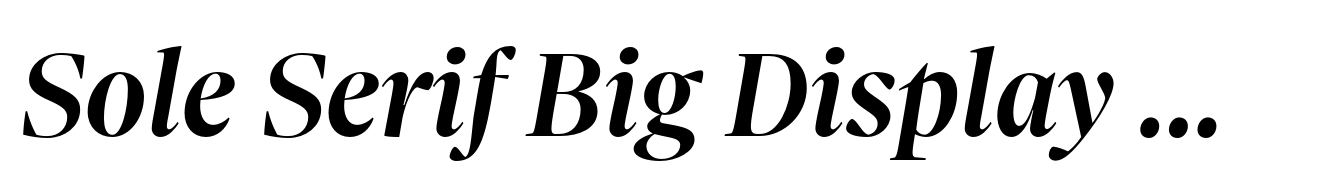 Sole Serif Big Display Medium Italic